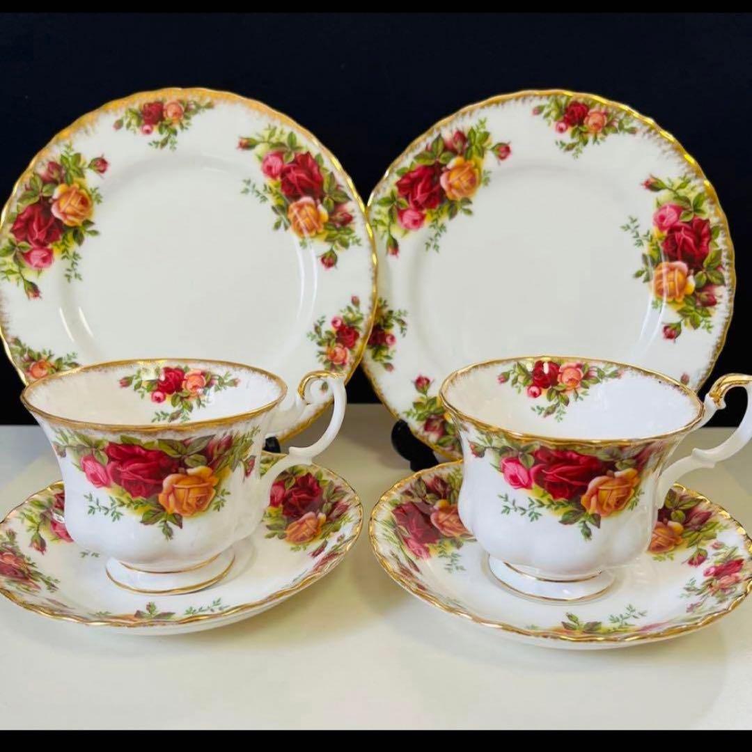 ロイヤルアルバート  オールドカントリーローズ　４人用　ポットセット