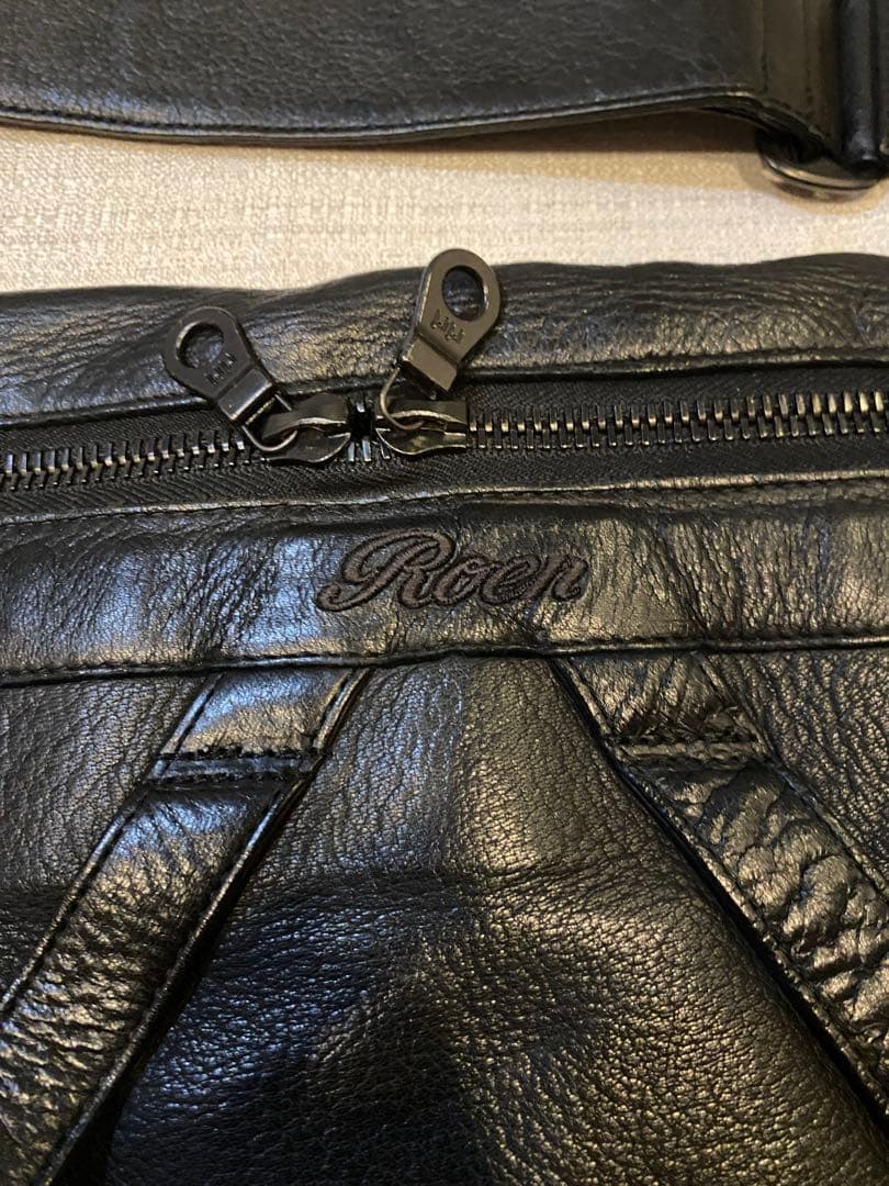 Roen アーカイブ　レザー　ショルダーバッグ　ドクロ　激レア　切りっぱなし