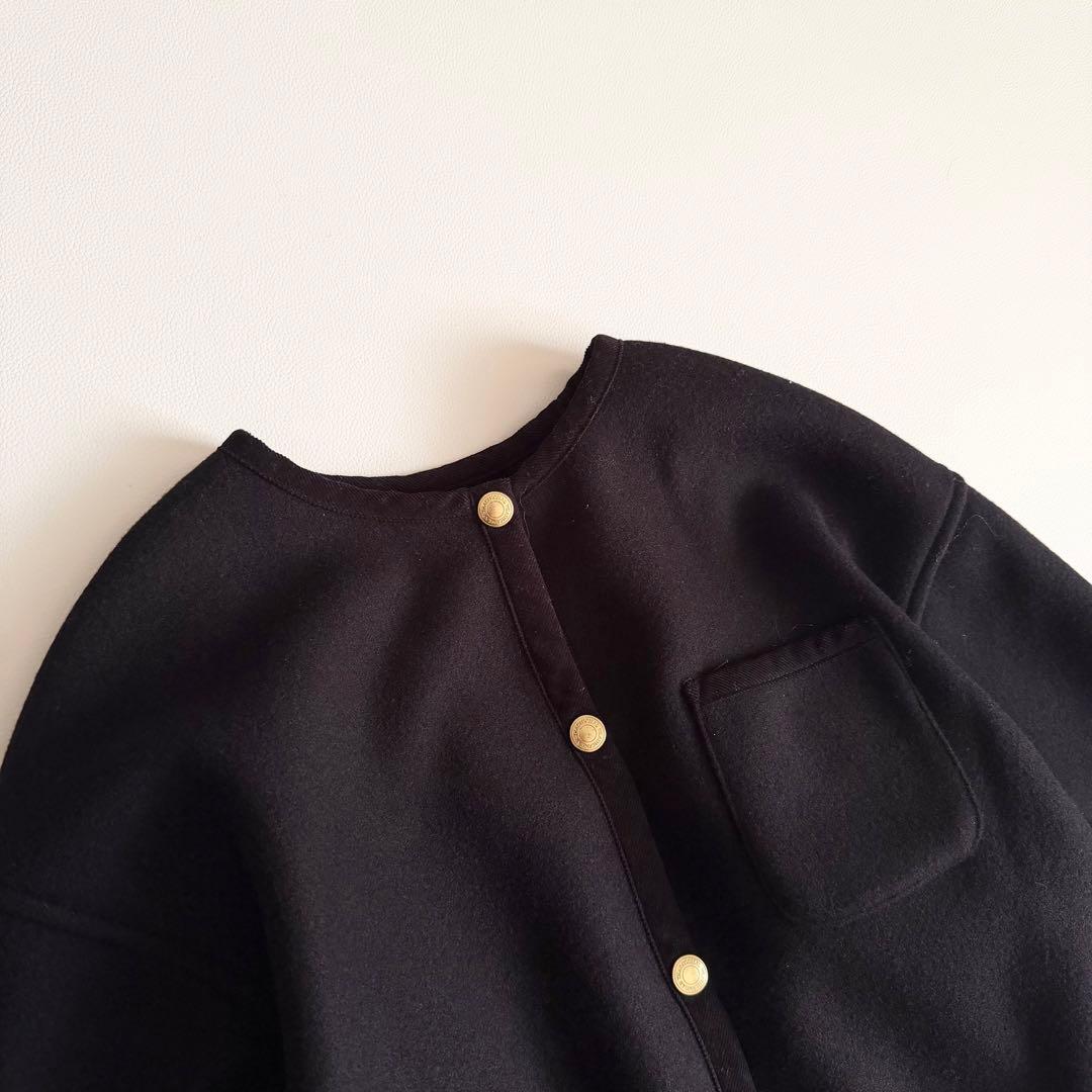 トラディショナルウェザーウェア　アークリー　ダブルフェイスノーカラージャケット