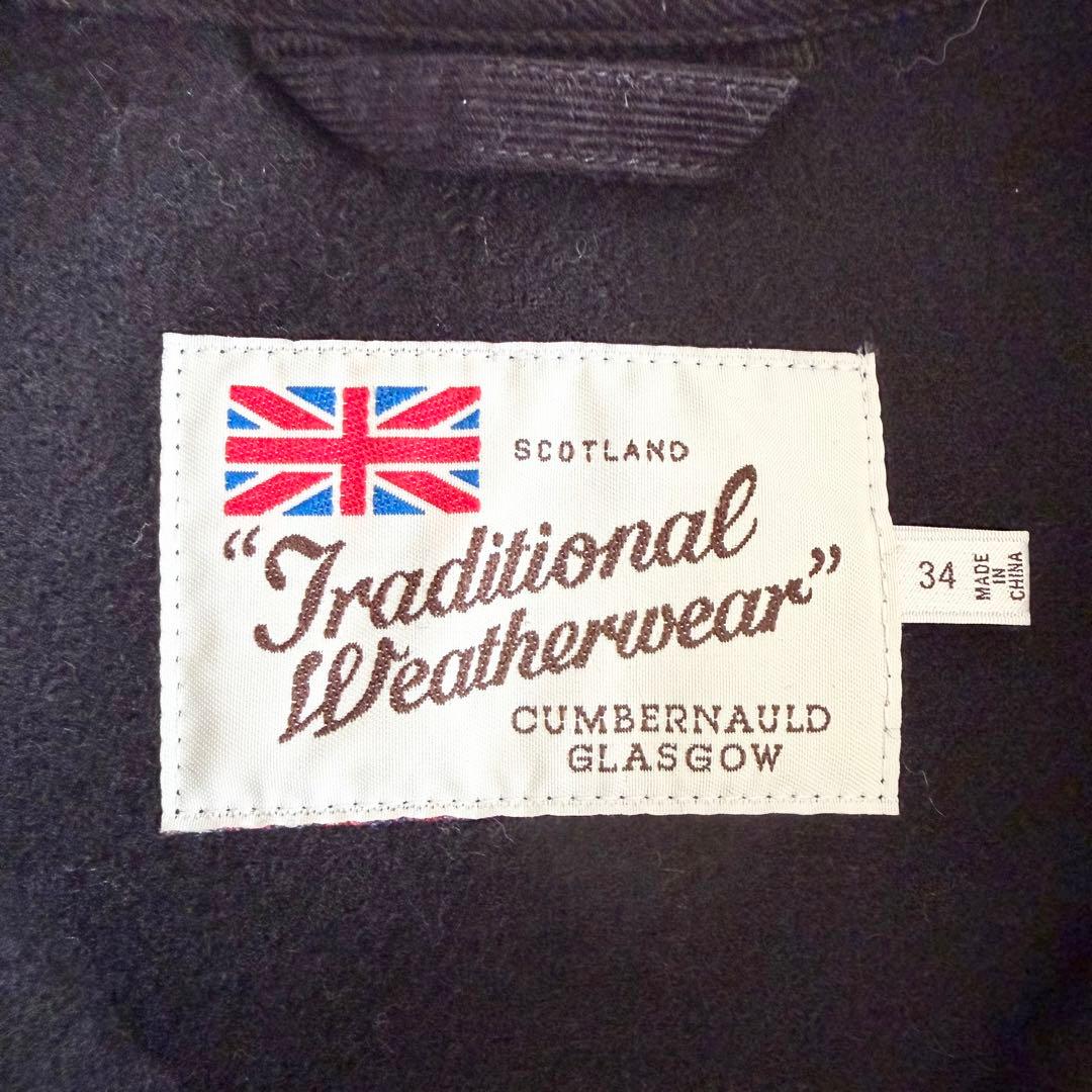 トラディショナルウェザーウェア　アークリー　ダブルフェイスノーカラージャケット