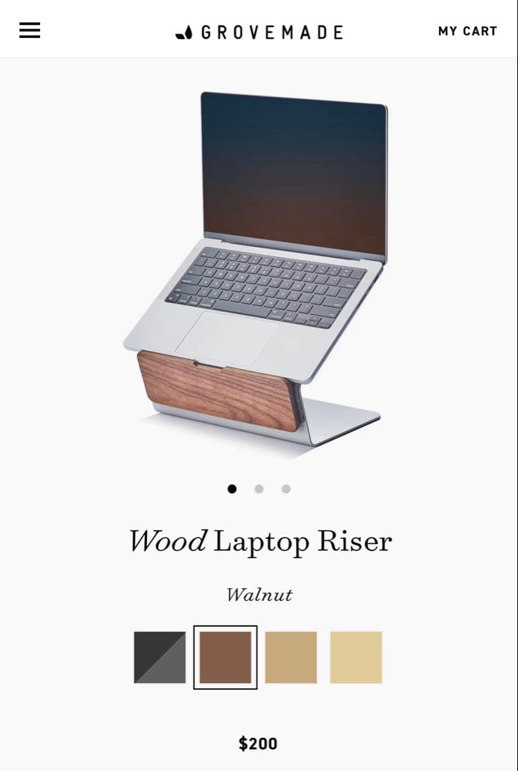 その他 Grovemade Wood Laptop Riser