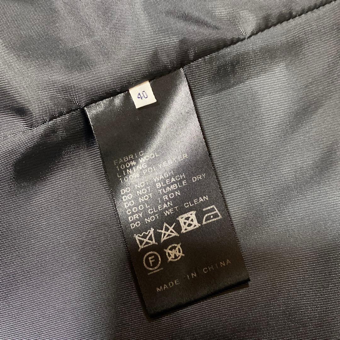 スローブイエナ 40 ロングコート ウール 濃紺 ネイビー DMW