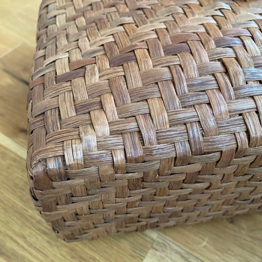 長野産　職人手編み綱代あみ　山ぶどうバック　らリングた取手