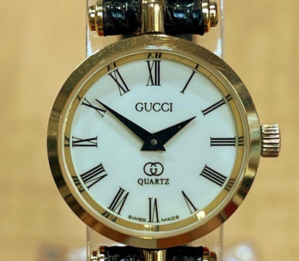 美品GUCCI レディース 腕時計 サイドシェリー ヴィンテージ 可動品