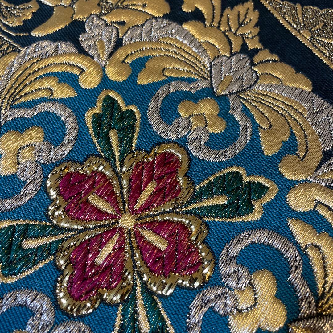 豪華！袋帯　正絹　ゴールド刺繍　リバーシブル