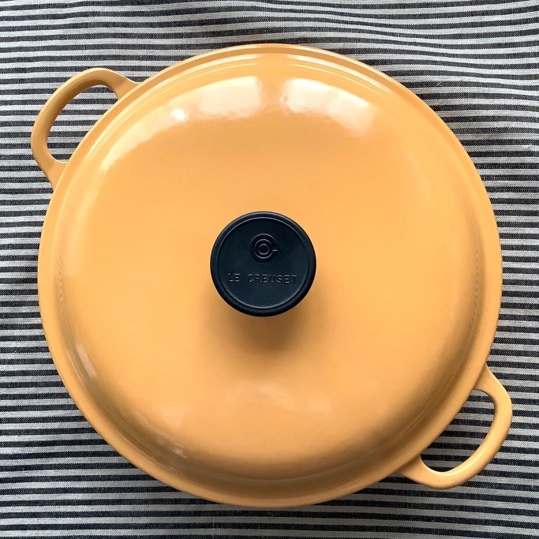 【デッドストック】ルクルーゼ ビュッフェキャセロール 26センチ サフラン色