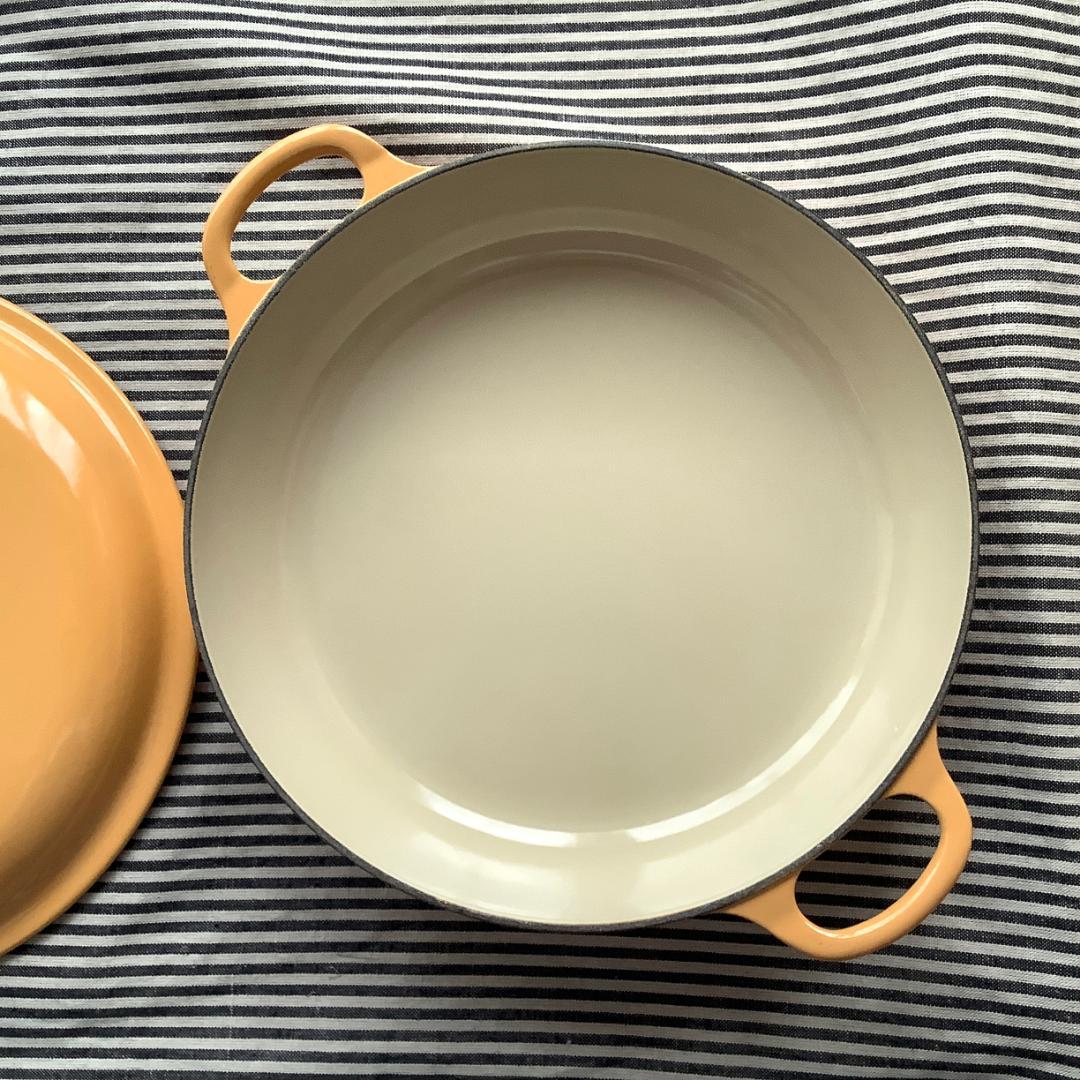 【デッドストック】ルクルーゼ ビュッフェキャセロール 26センチ サフラン色