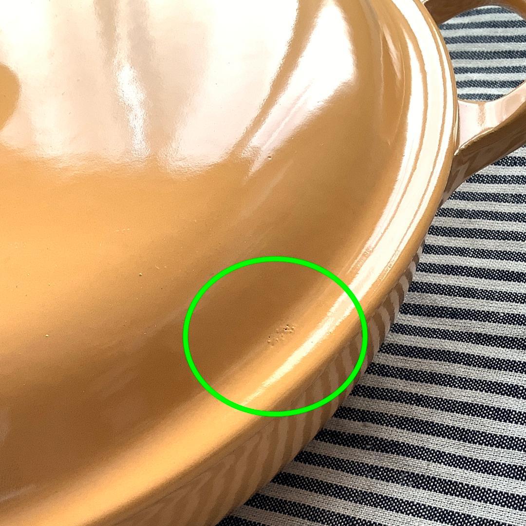 【デッドストック】ルクルーゼ ビュッフェキャセロール 26センチ サフラン色