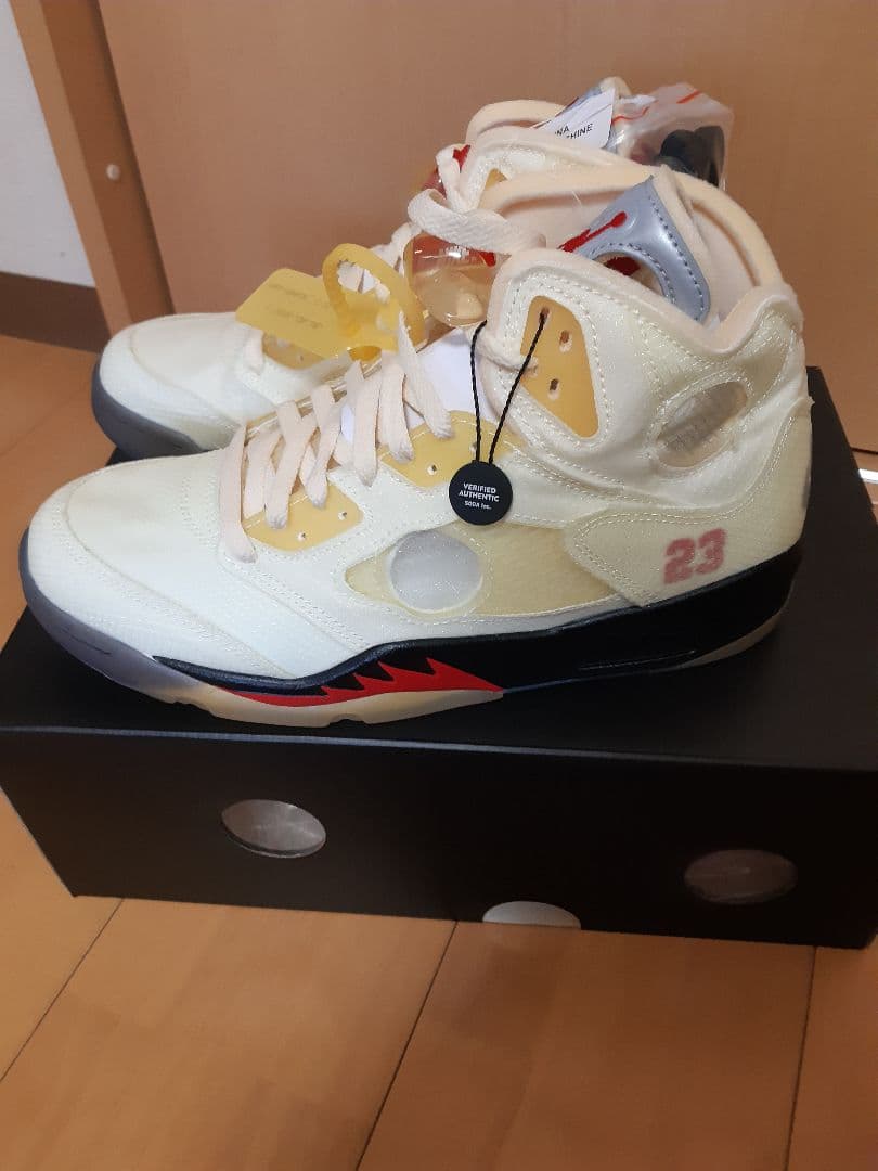 シューズ(男性用) NIKE Off-White AIR JORDAN 5 SP Sail27.5