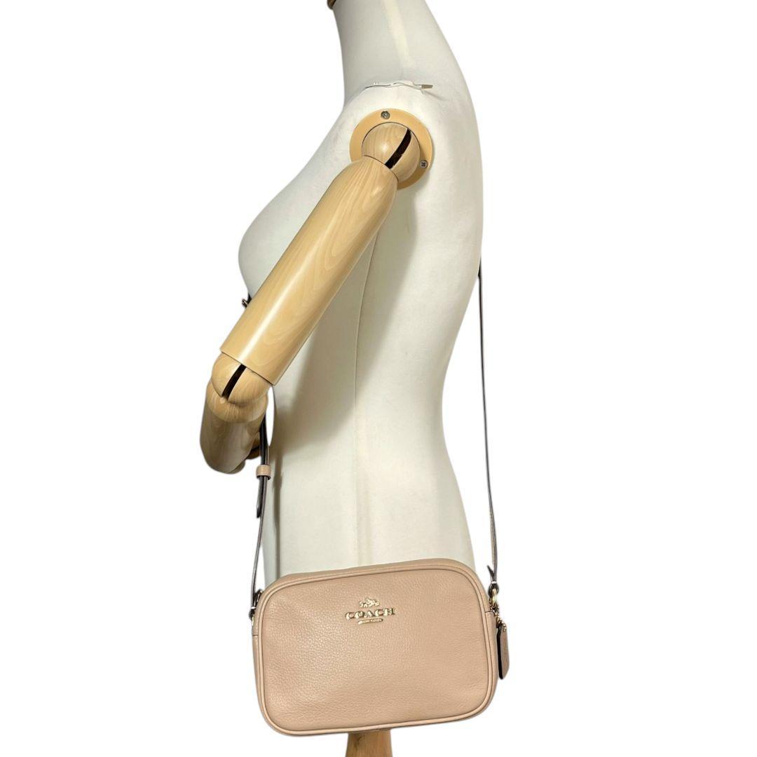 バッグ Coach Jamie Camera Bag Leather Beige