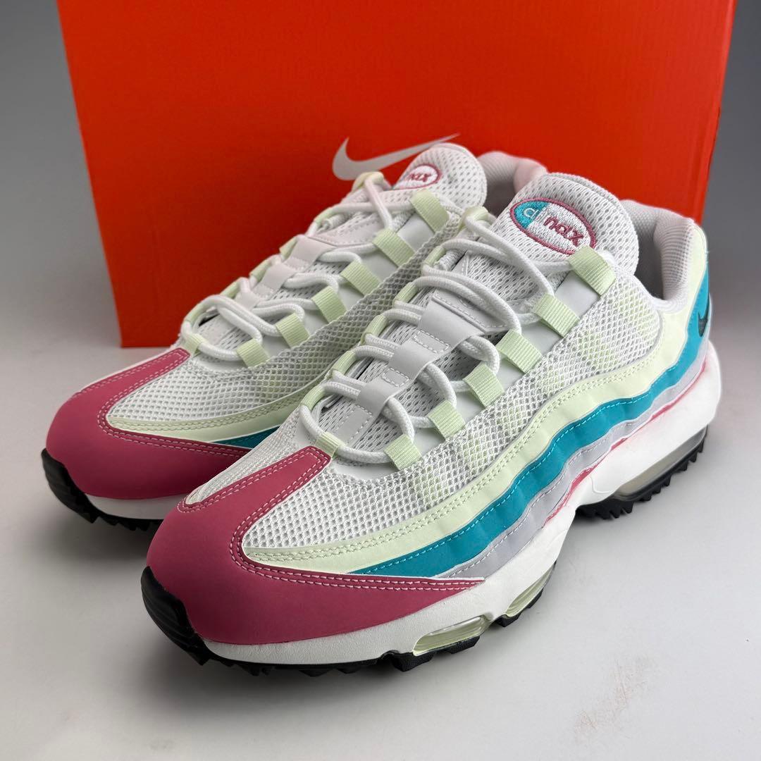 28.5cm ナイキ エアマックス95 ゴルフ \"ピオニー/ボルトティント”