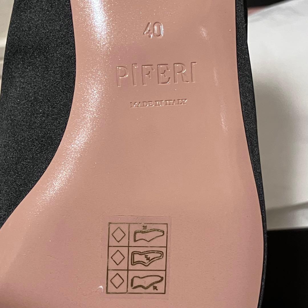 【美品】PIFERI フラット　サンダル　クリスタル　ビジュー　ビーガン　40