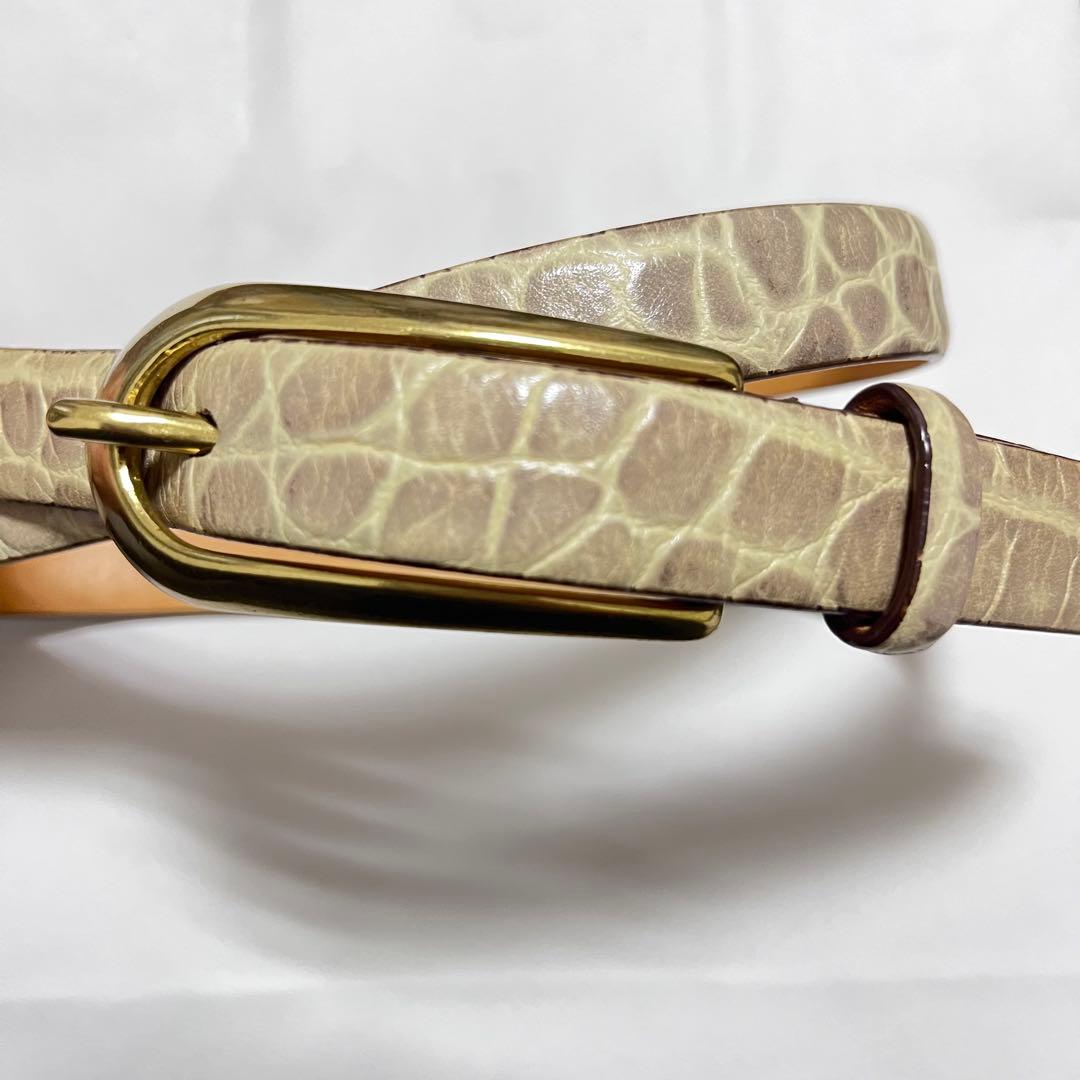 【専用】J&M Davidsonのクロコの型押しレザーベルト