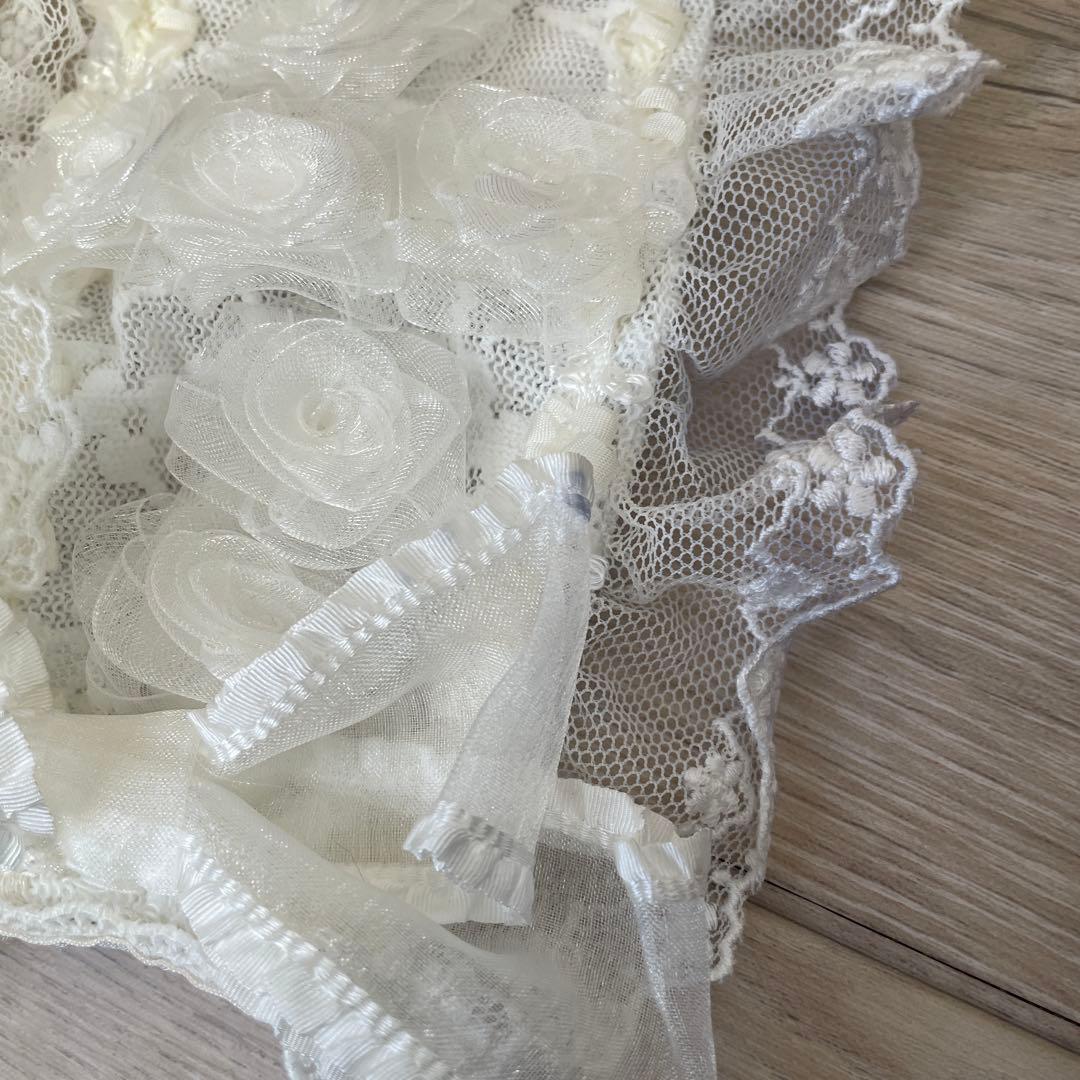 BABY 未使用 レースフリルジャンパースカート カチューシャ