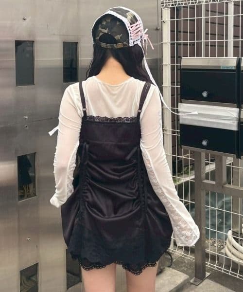 Candy Stripper CND LINGERIE MINI ドレス