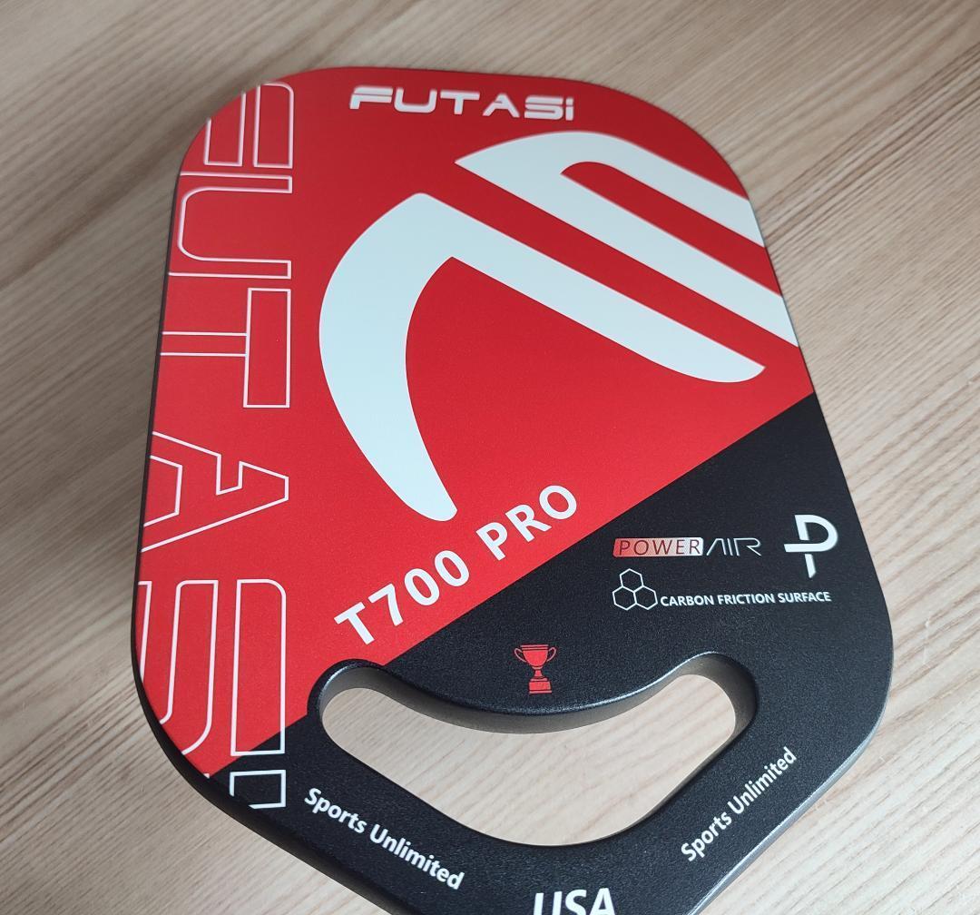 ピックルボール パドル FUTASI カーボンファイバー エッジレス 赤い 16