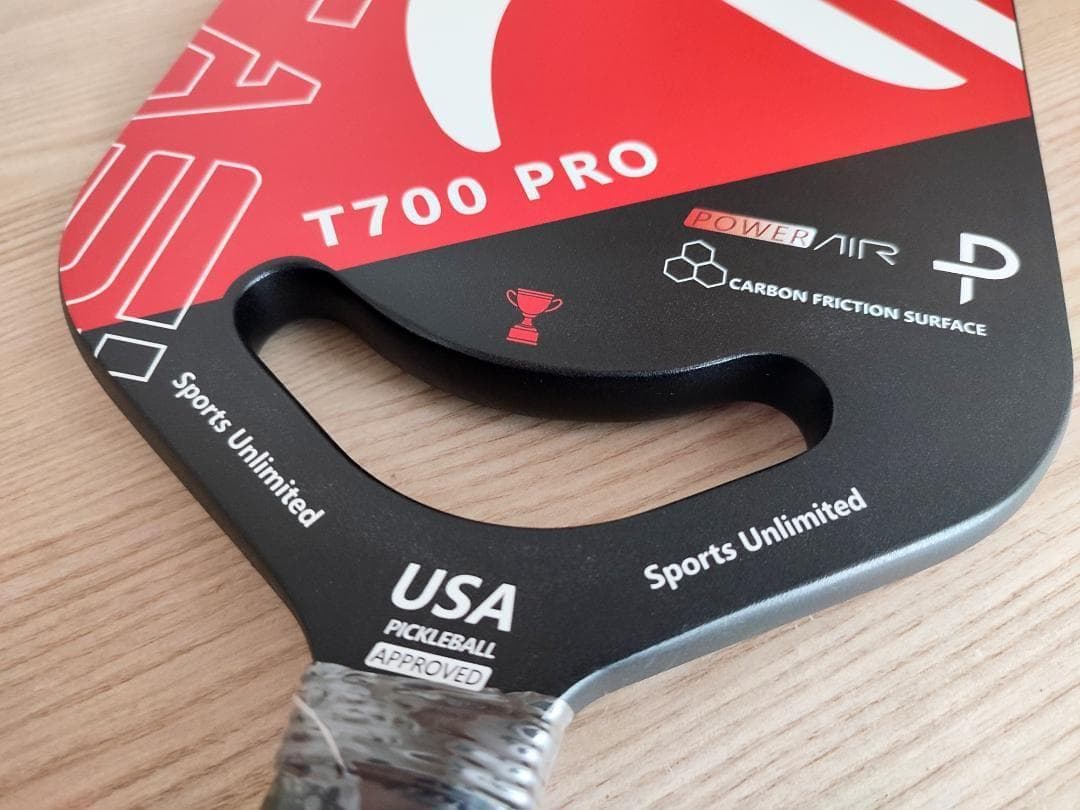 ピックルボール パドル FUTASI カーボンファイバー エッジレス 赤い 16