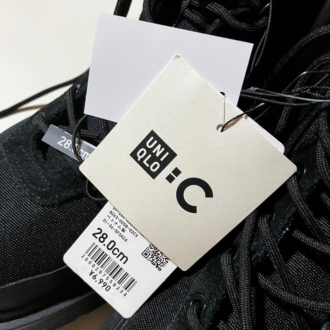 【新品タグ付き】UNIQLO C レースアップブーツ ブラック 28cm 完売品