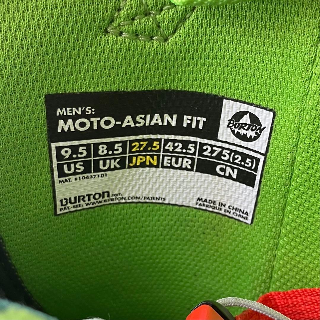 バートンBurtonブーツ27.5MOTOモトスノーボードウェアグレーグリーン