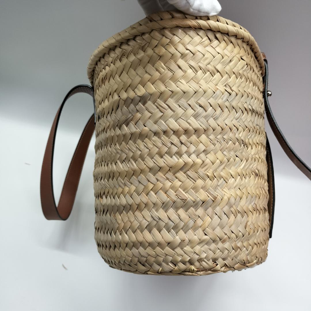 【ロエベ】バスケット かごバッグ レザーハンドル