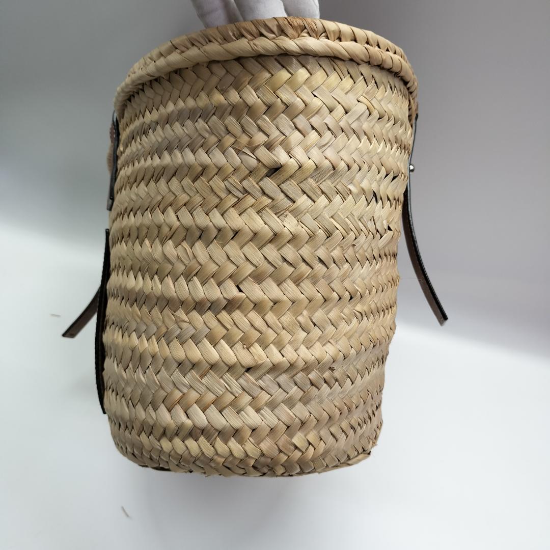 【ロエベ】バスケット かごバッグ レザーハンドル