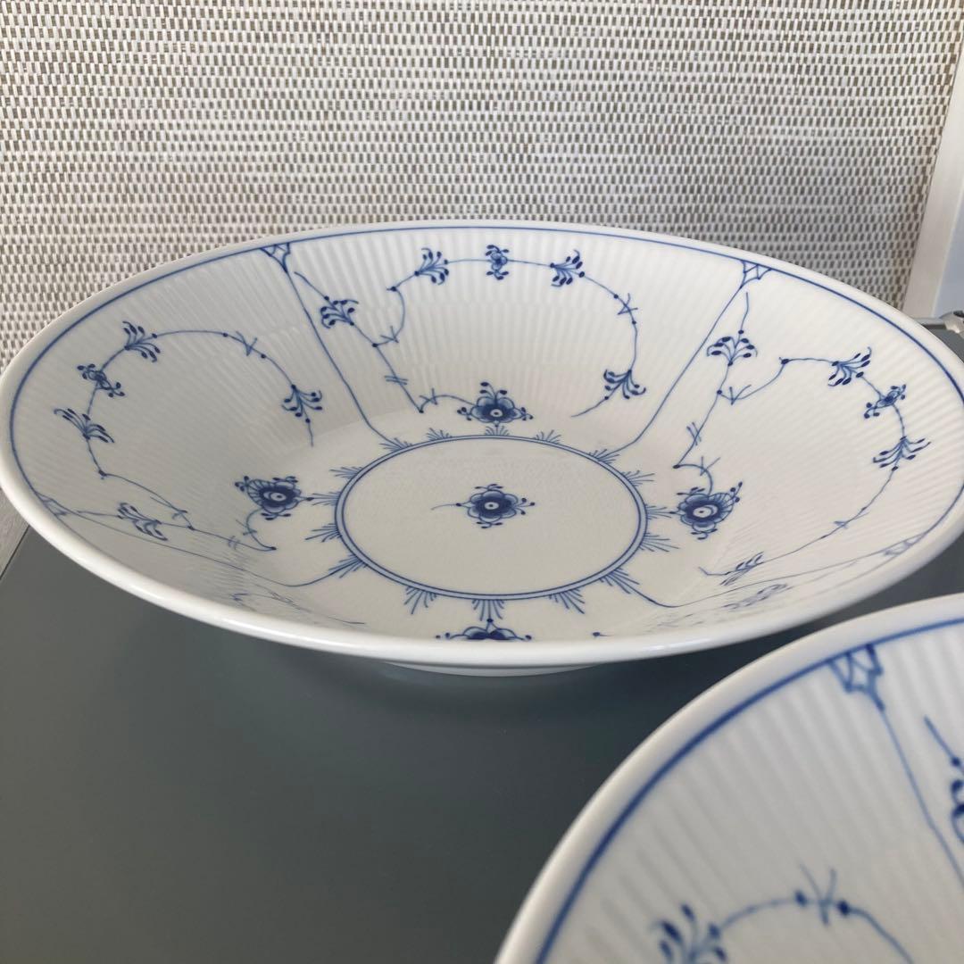 ロイヤルコペハーゲン ブルーフルーテッド ディープ ボウル ３個