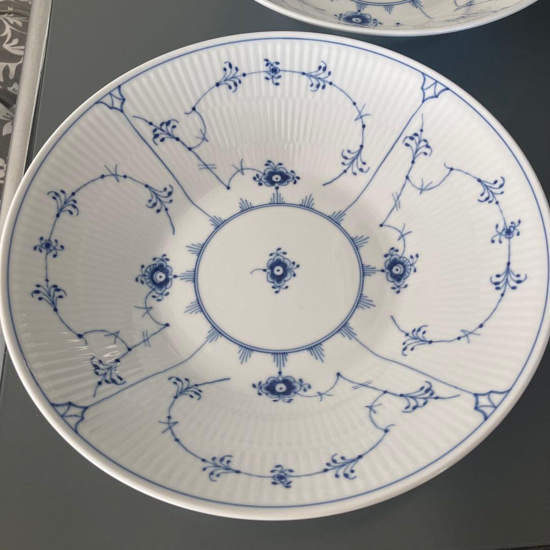 ロイヤルコペハーゲン ブルーフルーテッド ディープ ボウル ３個