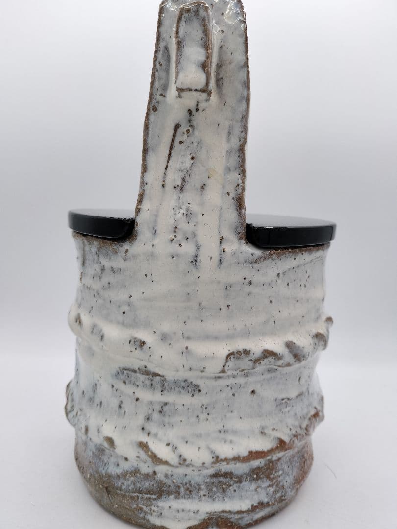 c912 水指 萩手桶割蓋付 司希衛門 木箱 茶道具 古物