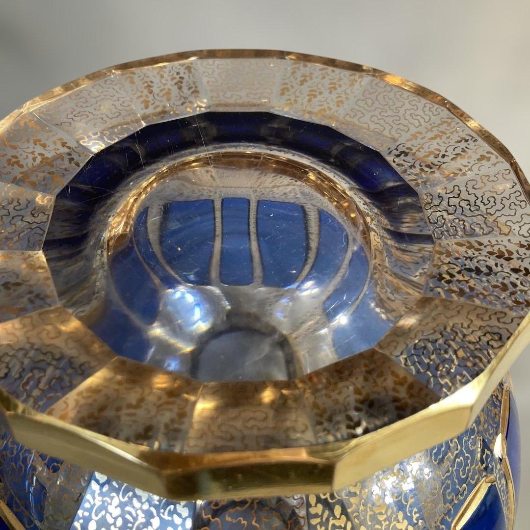 【クローバージジさん専用】ボヘミアグラス　王室御用達　モーゼル社　クリスタル花瓶