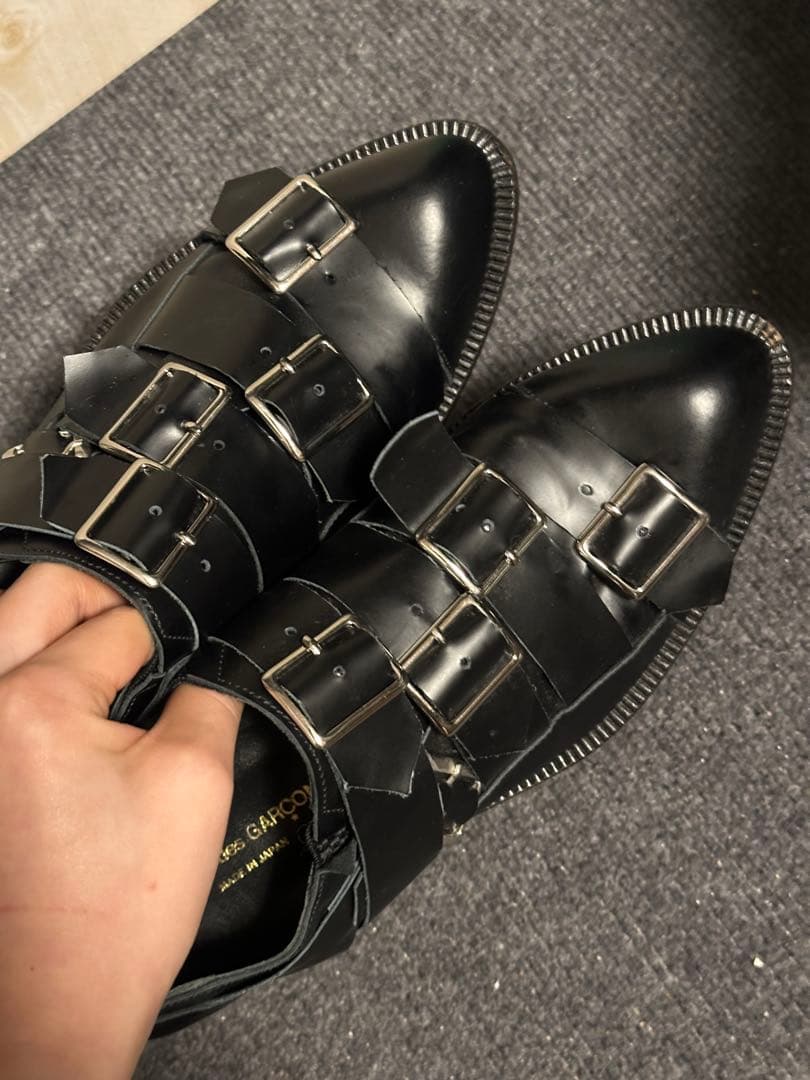 コムデギャルソン 希少 2014年 モンスター期 多重ベルト 靴