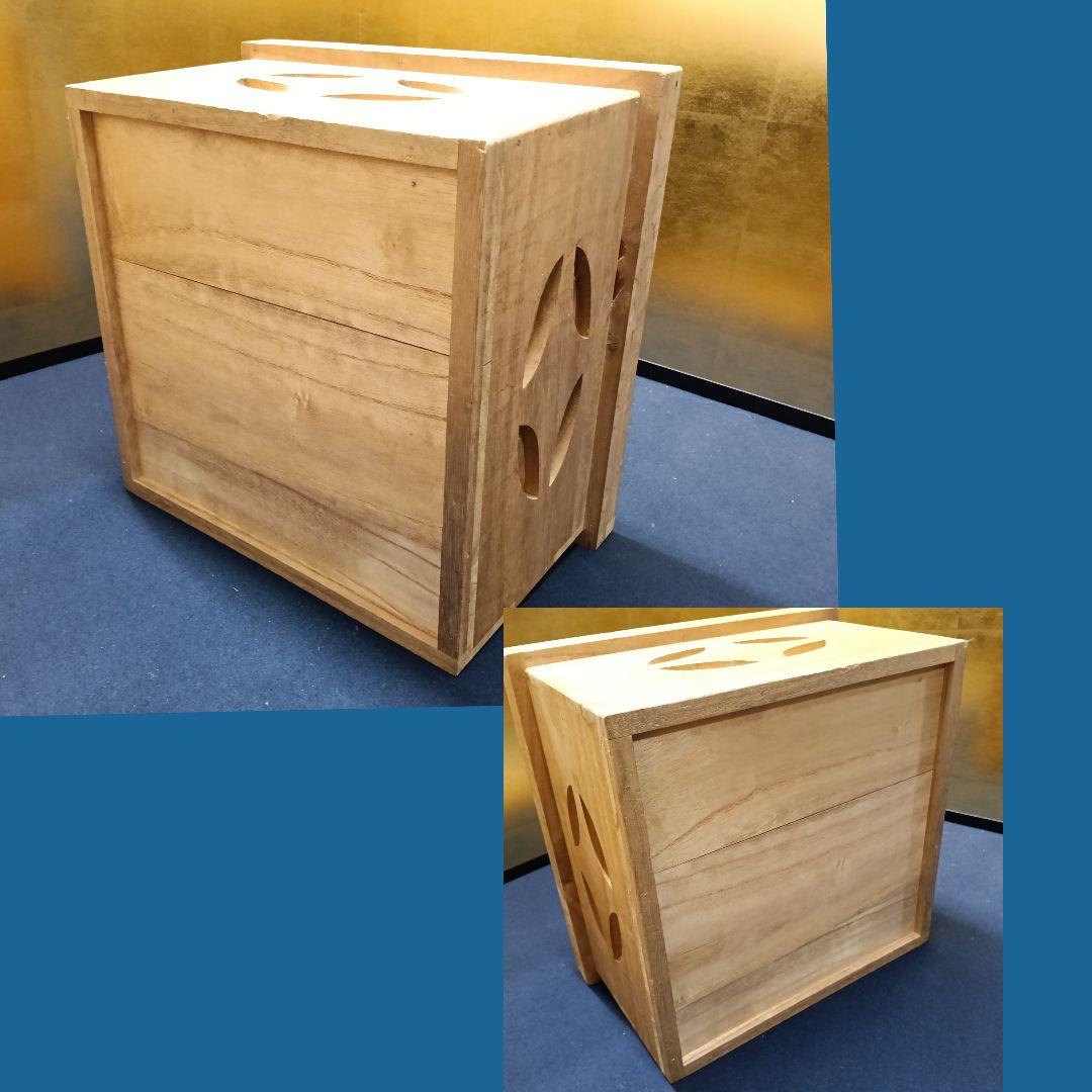 AO19 置炉 桐製 内側耐熱プレート 五徳付 七宝透彫 専用紙箱 茶道具