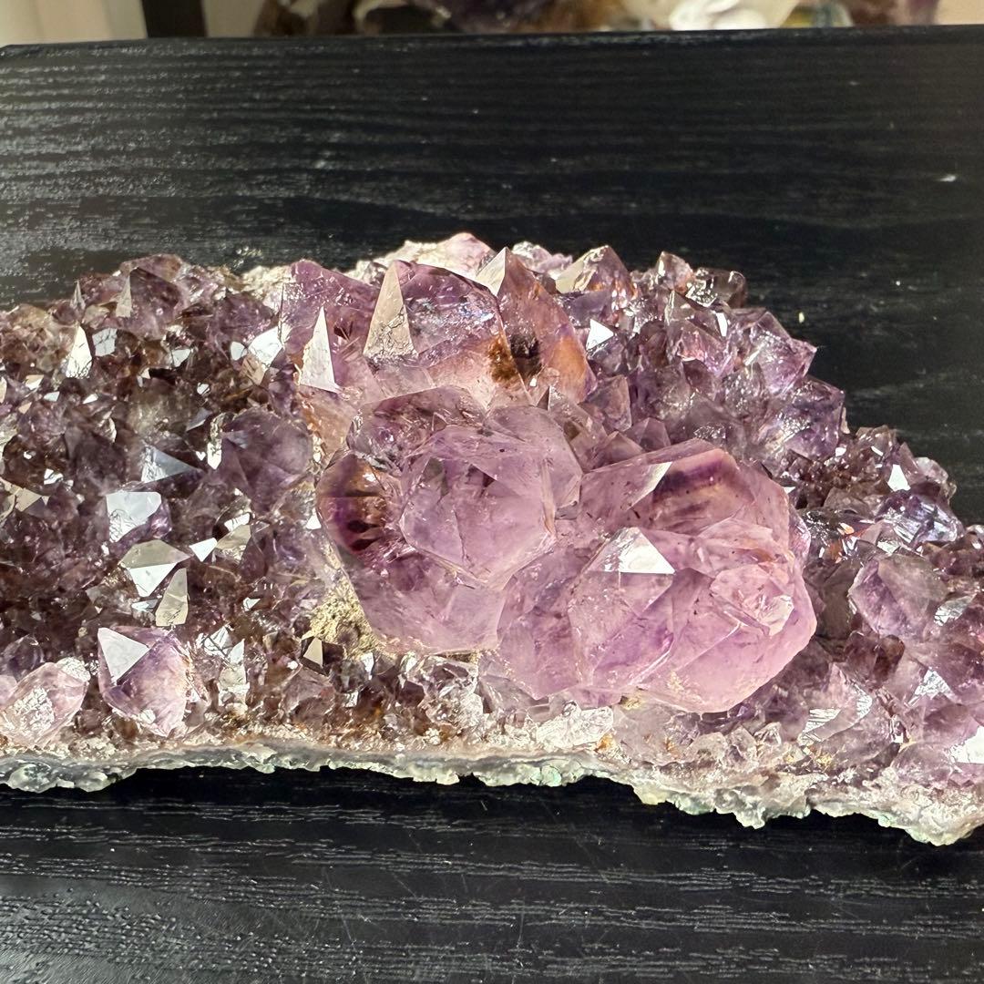 天然石タイチンルチルクォーツ共生アメジストの原石　置物　鉱物NO.011408