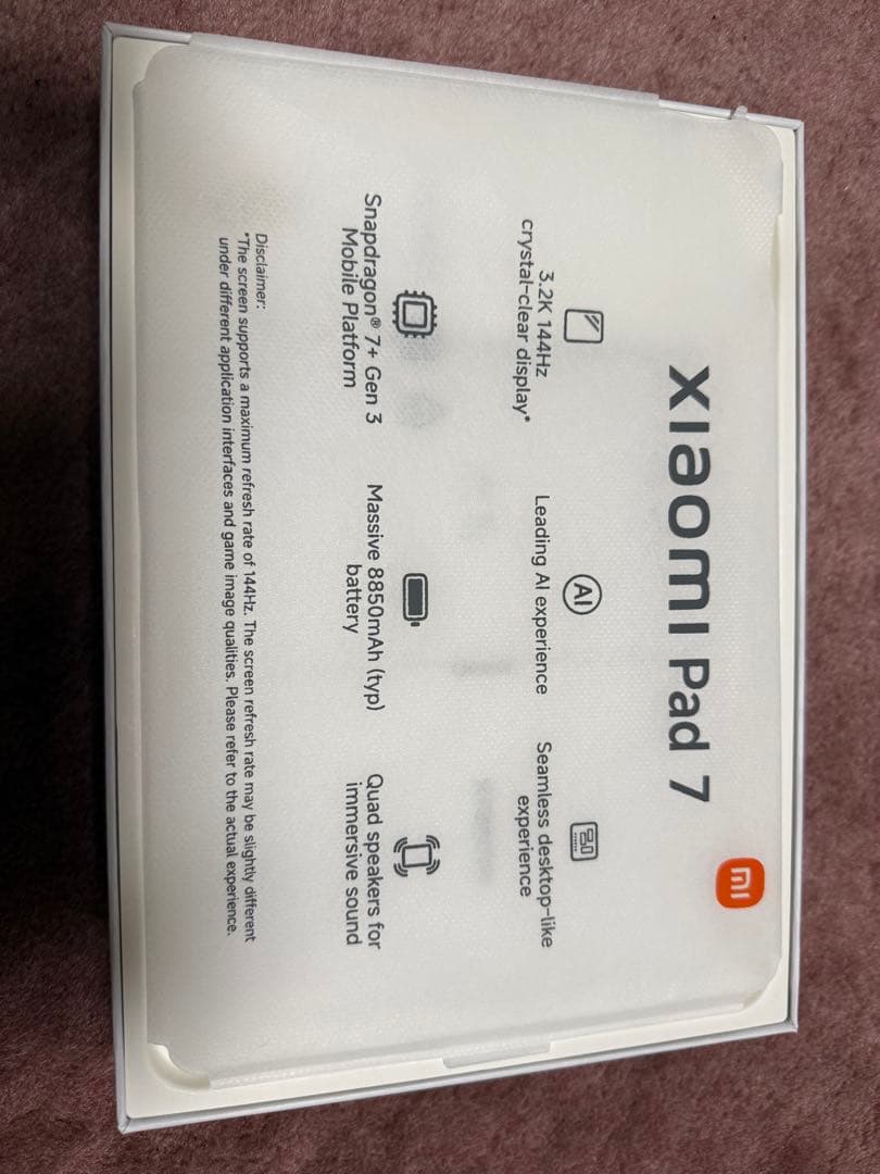 Xiaomi Pad 7 Blue 8GB 256GB 充電回数 13 100%