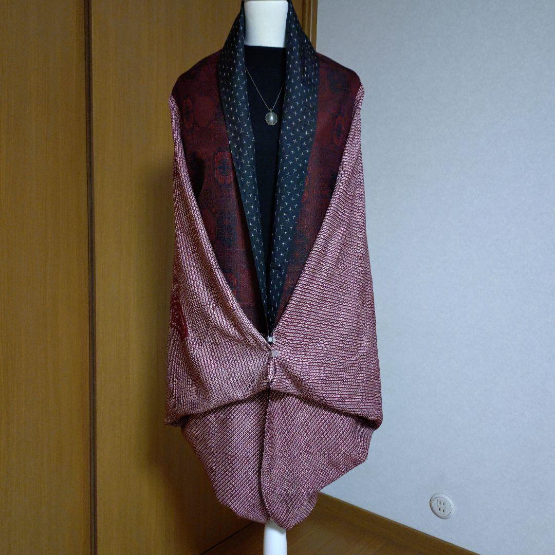 モ*ミ様 【着物リメイク】大判モモンガコート　リバーシブル　3way 　和洋　黒