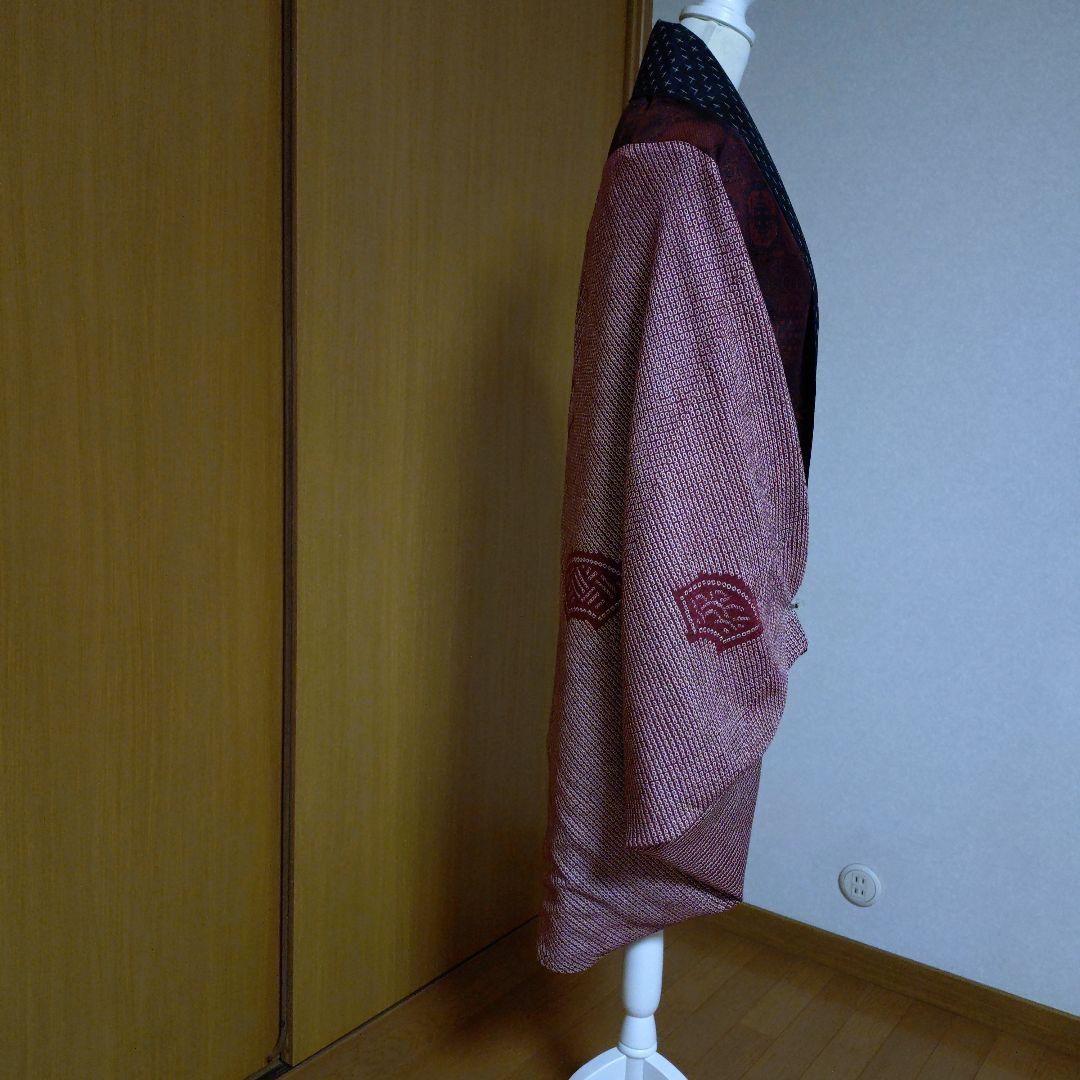 モ*ミ様 【着物リメイク】大判モモンガコート　リバーシブル　3way 　和洋　黒