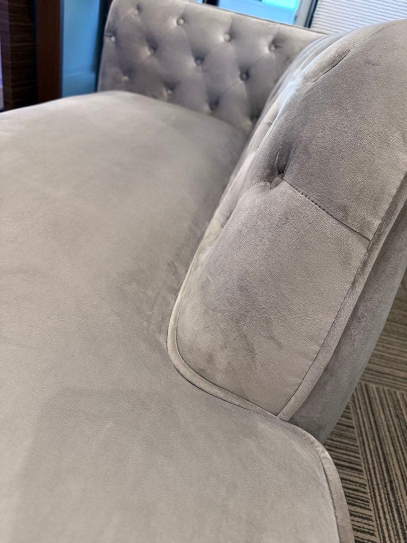 最終値下げ‼️グレー ファブリックソファ 2人掛け