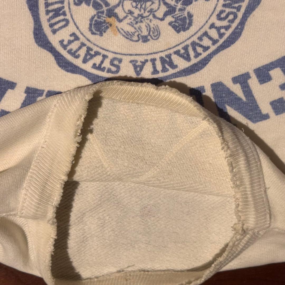 40s 50s ヴィンテージスウェット　白　染み込み