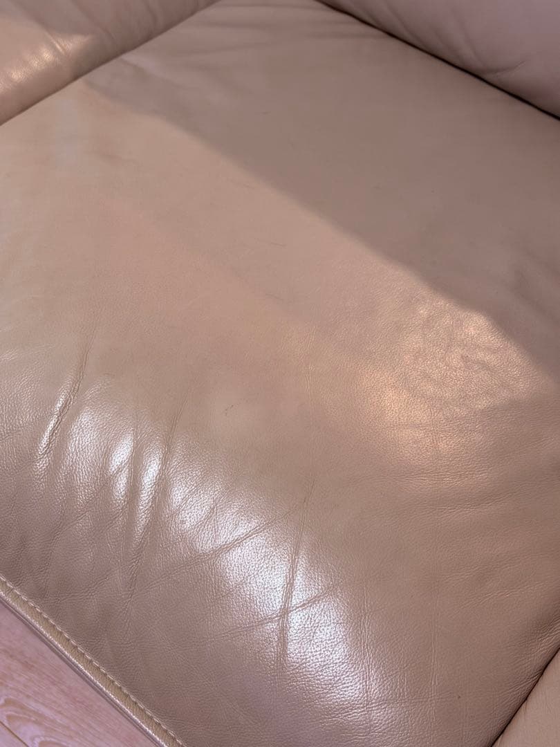 最終値下げ！ カウチソファ 本革 人気のアイボリー 大人気モデル ロゾ4