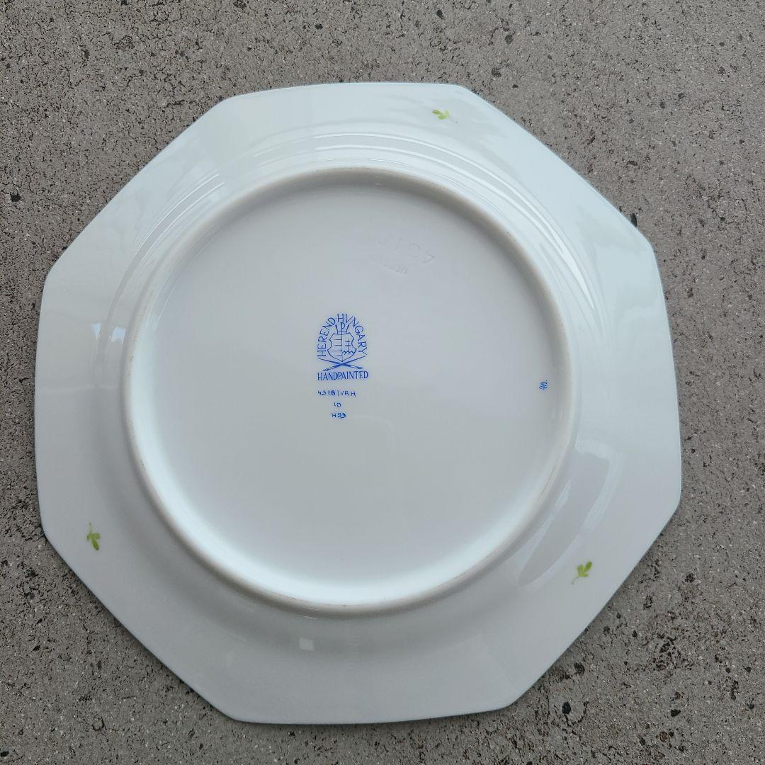 HEREND ウィーンの薔薇オクタゴナルプレート4枚セット