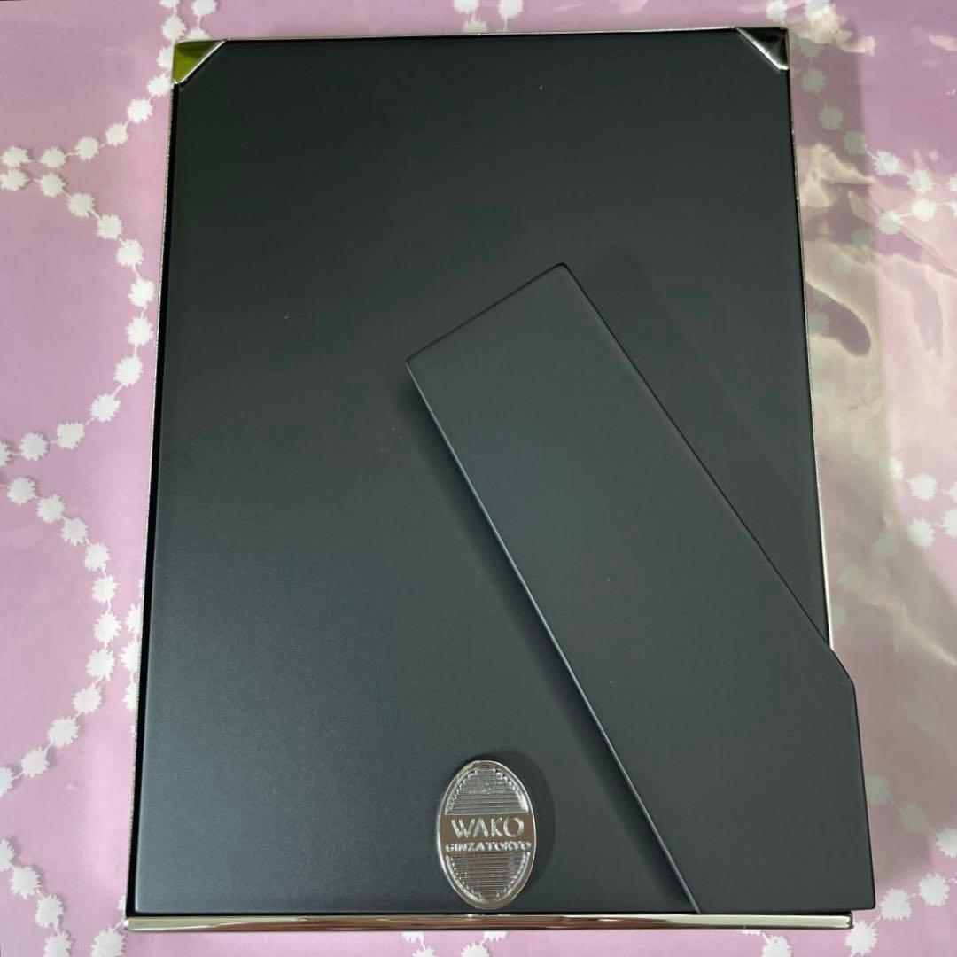 未使用美品　銀座WAKOプラチナ写真立て　スパイラル　箱等有