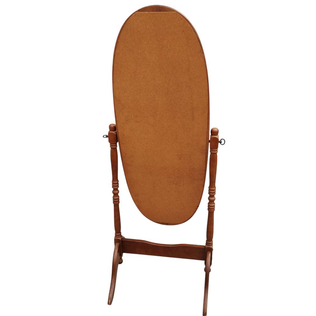【送料込み】クラシック 木製スタンドミラー 脚付き 姿見