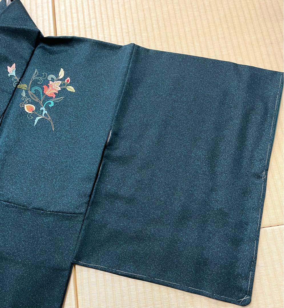 総刺繍 金通し 褐返色 訪問着 紋なし