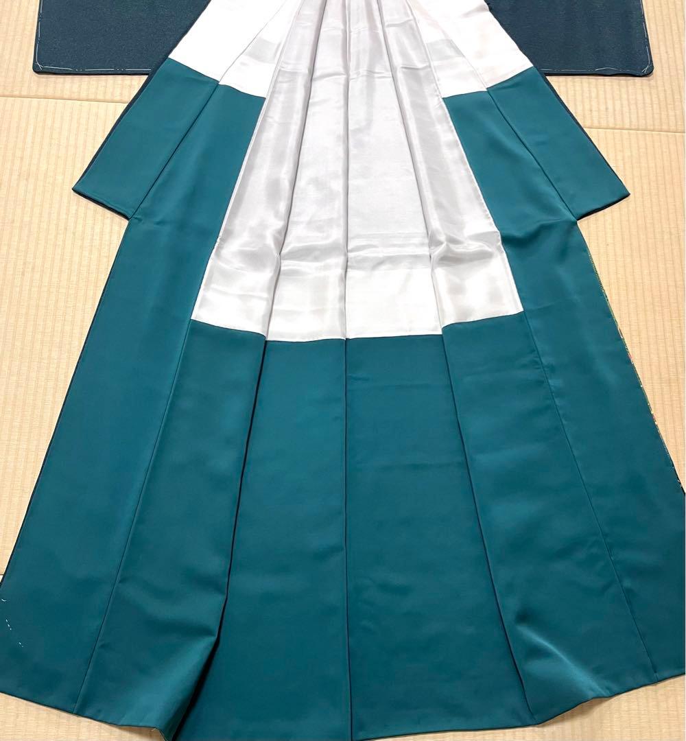 総刺繍 金通し 褐返色 訪問着 紋なし