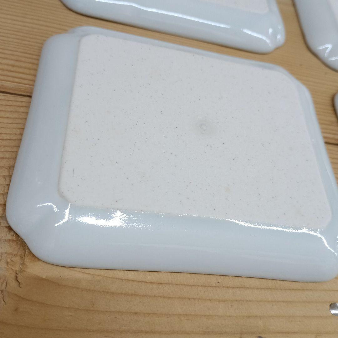 有田焼　幸楽窯　赤絵　蛸唐草　5枚　小皿　角皿　古伊万里