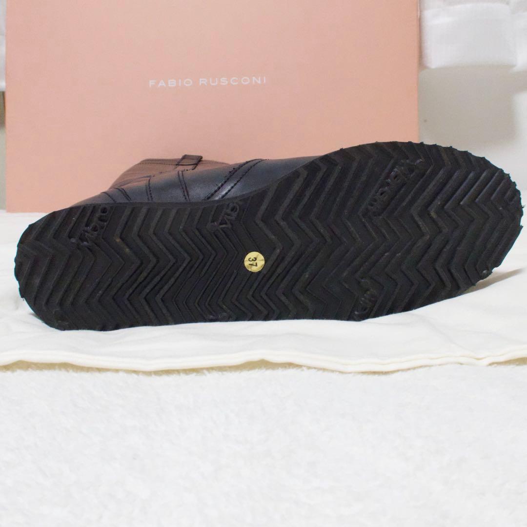 ファビオルスコーニ　ブラックレザー ロングブーツ　37