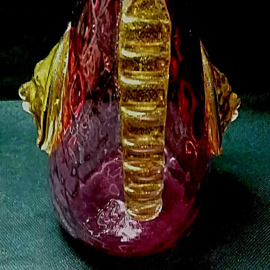 MURANO GLASS ムラノ レッド ライオン モチーフ 装飾 デカンタ