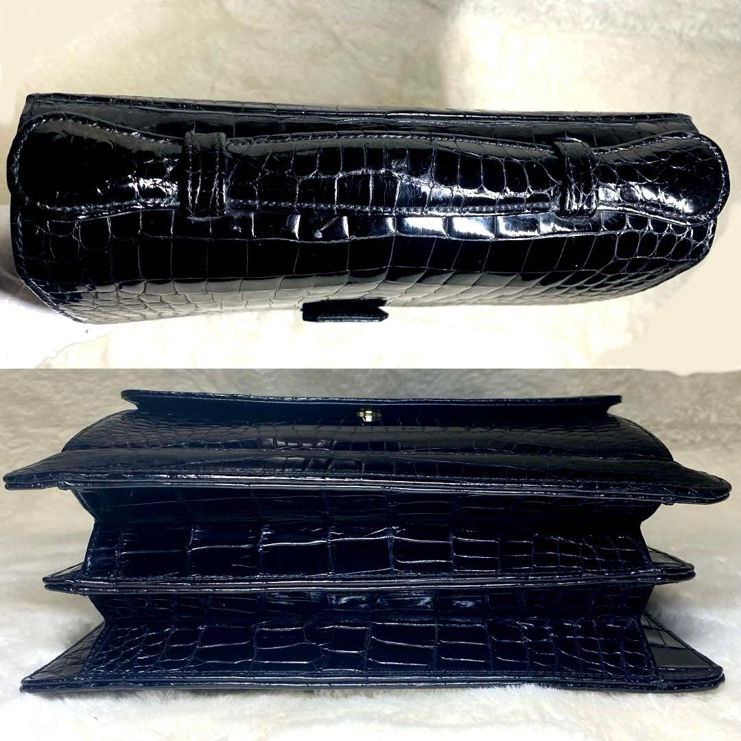 【Nari】✨高級✨amiet アミエット　クロコダイル　ビジネスバッグ