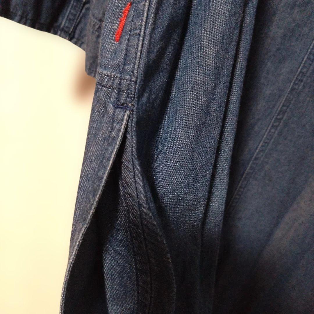 CASEYCASEY デニム Vネック 七分袖デニムワンピース