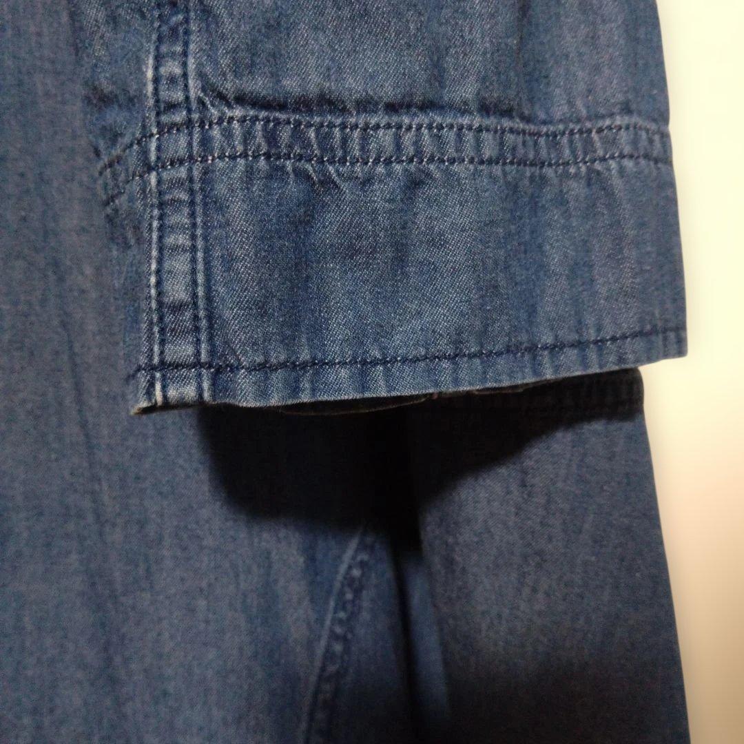 CASEYCASEY デニム Vネック 七分袖デニムワンピース