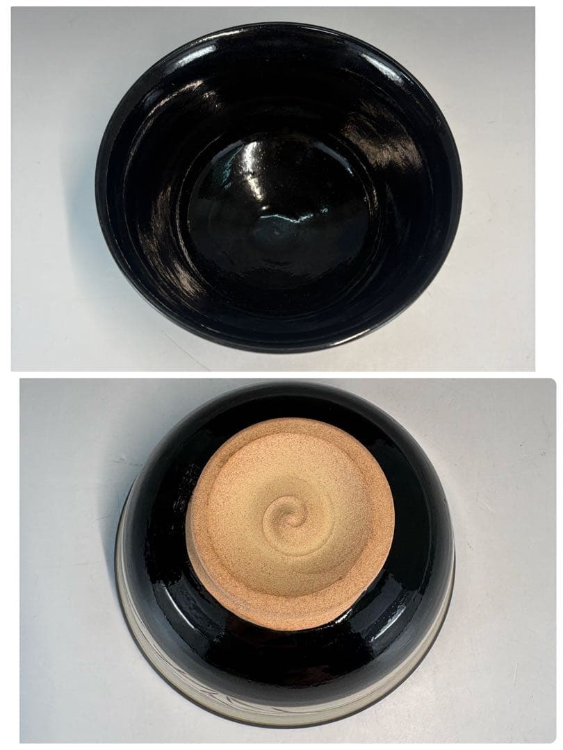 【中古品】森岡嘉祥造　秋草絵茶碗五客（共箱）